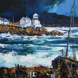 Crookhaven Lighthouse by J.P. Rooney, oil on board, sold Jan 2021