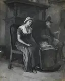 John Butler Yeats, A Quiet Time (It is likely Lily Yeats is the model for the girl)