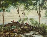 William Conor, The Hunt, oil on canvas