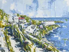 Yvonne Moore, From Vico Road, oil on canvas