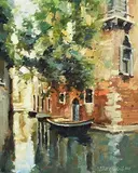Mark O'Neill, Side Canal Green, 2007, oil on board