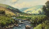 Charles McAuley, River in the Glens, Glendun, Co. Antrim