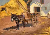 Lilian Lucy Davidson, The Farm Yard, oil on board