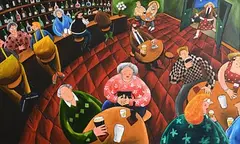Shane Johnson, Night at the Local, 2001, acrylic on canvas