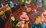 Shane Johnson, Night at the Local, 2001, acrylic on canvas