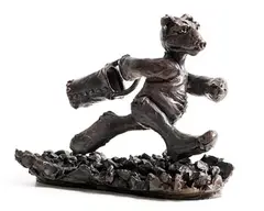 Patrick O'Reilly, Bear with Bucket, unique bronze