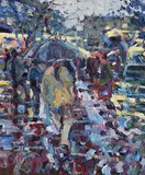 Arthur K. Maderson, Shower at Dusk, La Place de La Comedie