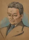 Harry Kernoff, The Blue Tie, 1943, pastel on paper