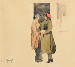 Maurice MacGonigal, Clifden Fair Day, 1963, watercolour