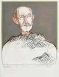 Brian Bourke Hrha Irish, Portrait of Tony O'Malley, St. Ives