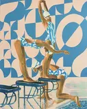 Benjamin Senior, Stroke Tempo, 2016, limited edition lithograph - numbered 16 from an edition of 100