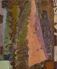 Trees III by David Crone, 2004, oil on canvas, sold Nov 2020