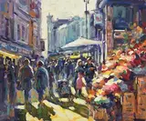 Norman Teeling, Flower Sellers, Grafton Street