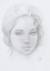 Ken Hamilton, Country Girl, pencil drawing