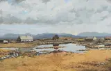 Fergal Nally, The Old Bog Road near Clifden ant the Twelve Bens, oil on canvas
