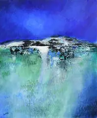Manus Walsh, Blue Burren, oil on canvas