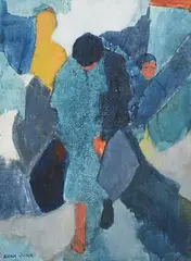 Brian Quinn, Dublin Shoppers, oil on board