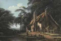 Thomas Walmsley, Woodland Cottage, watercolour