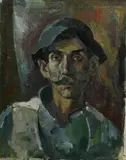 James Le Juene, Breton Fisherman, oil on canvas