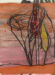 Nora van den Berg, Abstract I, mixed media on paper