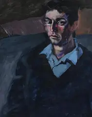 Paul Funge, The Thinker, oil on board