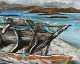 Christine Thery, The Artist's Boat II, oil on canvas
