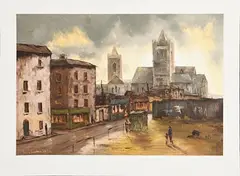 Tom Cullen, Liberties, Dublin, 1978, oil on canvas