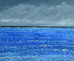 Pauline Walsh, Storm, oil on canvas board