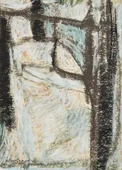 John O'Leary, Study for Silent Winter, 1991, pastel on paper