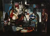 George Campbell, Still Life with Wine Bottle