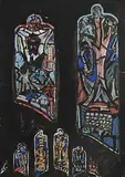 Evie Hone, Early Tracery Designs for the Crucifixion (Darwin Memorial) St Mary's, Downe, Kent, 1949, gouache on paper