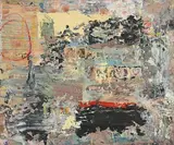 The Letter (Srik Series) by John Kingerlee, 2015, oil and collage on card, sold Nov 2020