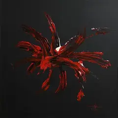 Michael Flatley, The Hawk, acrylic on marley