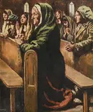 William Conor, At Benediction, c.1918, oil on canvas