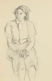 Roderic O'Conor, Seated Lady, pencil drawing