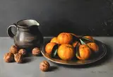 Mark O'Neill, Still Life with Fruit and Walnuts, 2006, oil on board