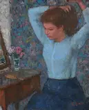 François Gall, Jeune Femme se Coiffant, oil on canvas