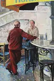 Hector McDonnell, Bar in Valencia Market, oil on canvas
