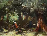 George William Russell, Children in the Woods, oil on canvas