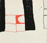 William Scott, Abstract Composition, 1964, pastel on paper