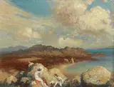 George William Russell, The Bathers, oil on canvas