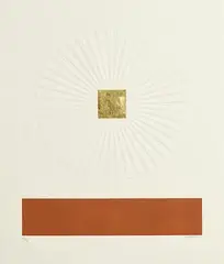 Untitled by Patrick Scott, 2009, intaglio, embossing, carborundum and hand applied 23.5 carat gold leaf - numbered 50 from an edition of 75, sold Oct 2020