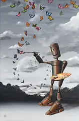 Michael Summers American, Flight of Fantasy, oil on board
