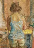 Ruskin Spear British, Model at Wash Basin, 1936, pastel