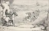 The Pirate Joins his Ship by Jack Butler Yeats, ink and pencil, sold Oct 2020
