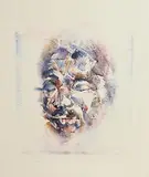 Head of Nelson Mandela by Louis le Brocquy, 1983, limited edition lithograph - marked HC aside from an edition of 100, sold Oct 2020