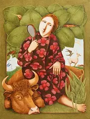 Barry Castle, What Animal Am I?, 1989, oil on board