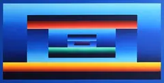 Tubular Progression by Francis Tansey, 2002, acrylic on canvas, sold Sep 2020
