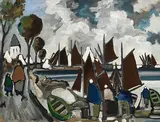 Markey Robinson, Harbour and Shawlies, West of Ireland