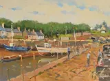 Liam Treacy, Men Working on the Quay, Roundstone